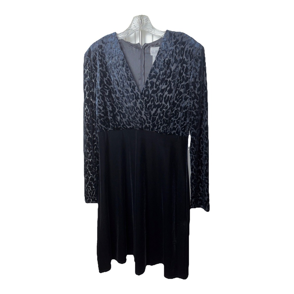 VTG K.C. Spencer Velvet W Burnout Bodice Dress Y2K Whimsigoth Fairy Grunge Sz 10